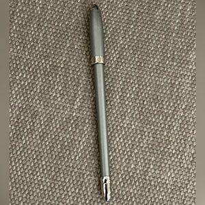 ⭐️COA⭐️LOUIS VUITTON Stilo Agenda Silver Tone Ballpoint Pen💥Authentic